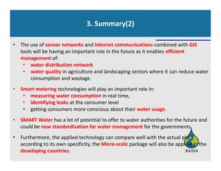 Smartwater Grid Example Researchers on Smart Water Grid | PDF