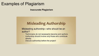 Examples of Plagiarism
Inaccurate Plagiarism
 