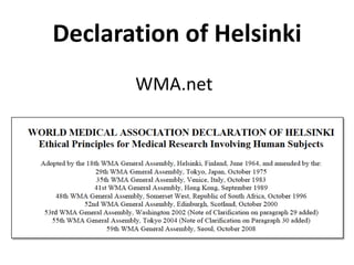 Declaration of HelsinkiWMA.net