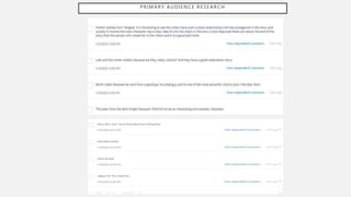 P R I M A R Y A U D I E N C E R E S E A R C H
 