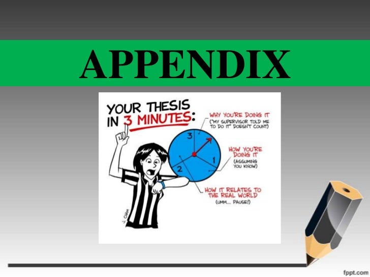 what goes in appendix thesis what goes in appendix thesis
