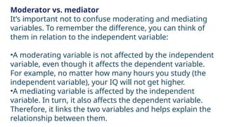 Meditating Moderating Variable Power point presentation research Framework.pptx
