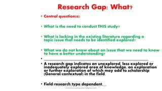 research gap questions