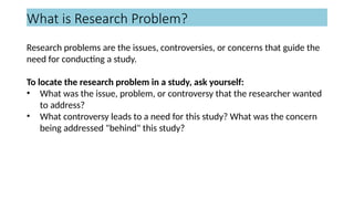 Research Gap and Title (How to identify) | PPTX