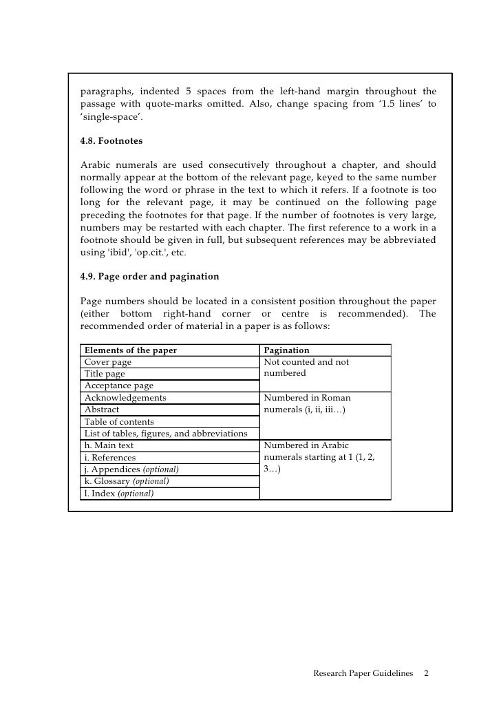 General essay guidelines