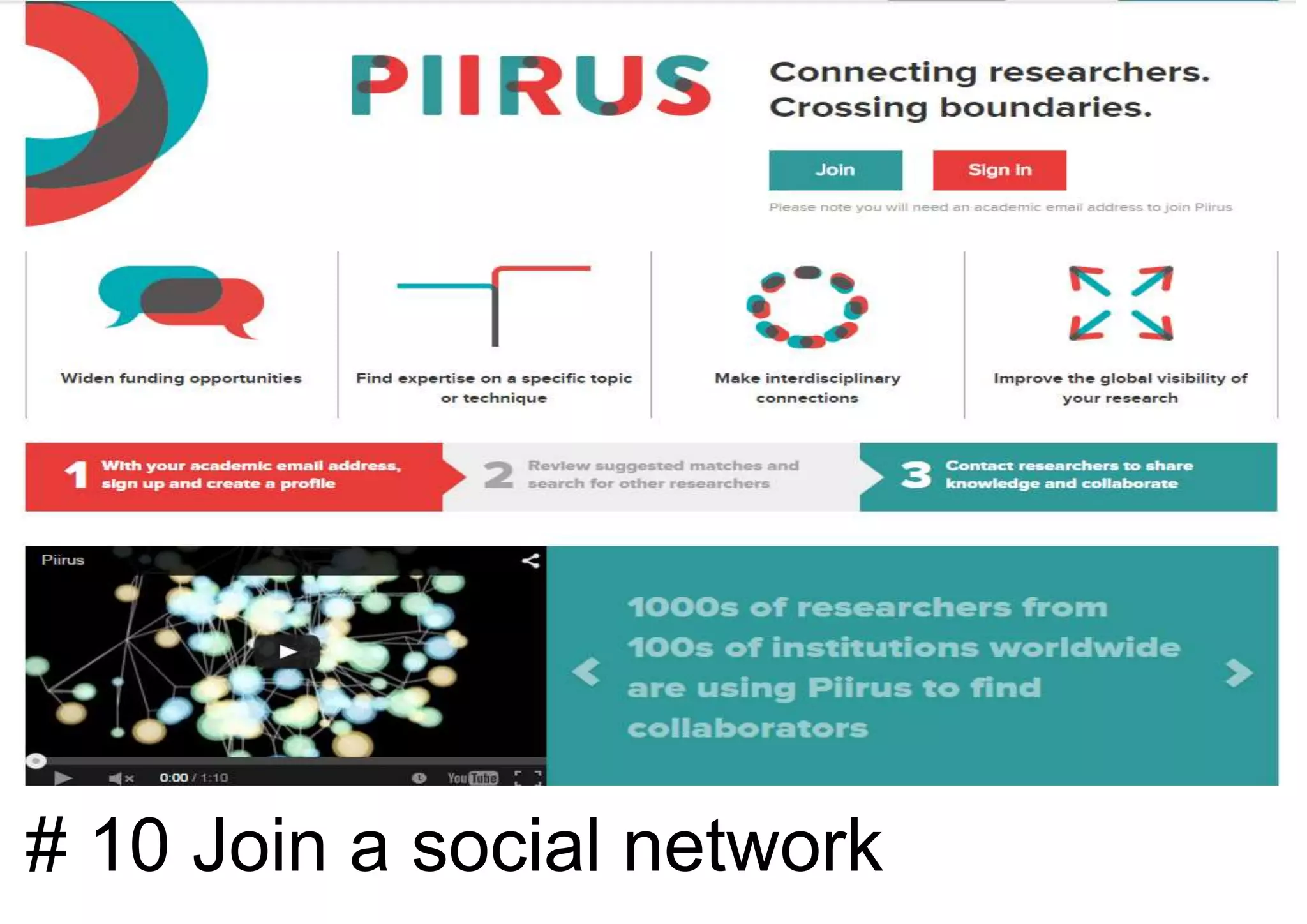 20
# 10 Join a social network
 