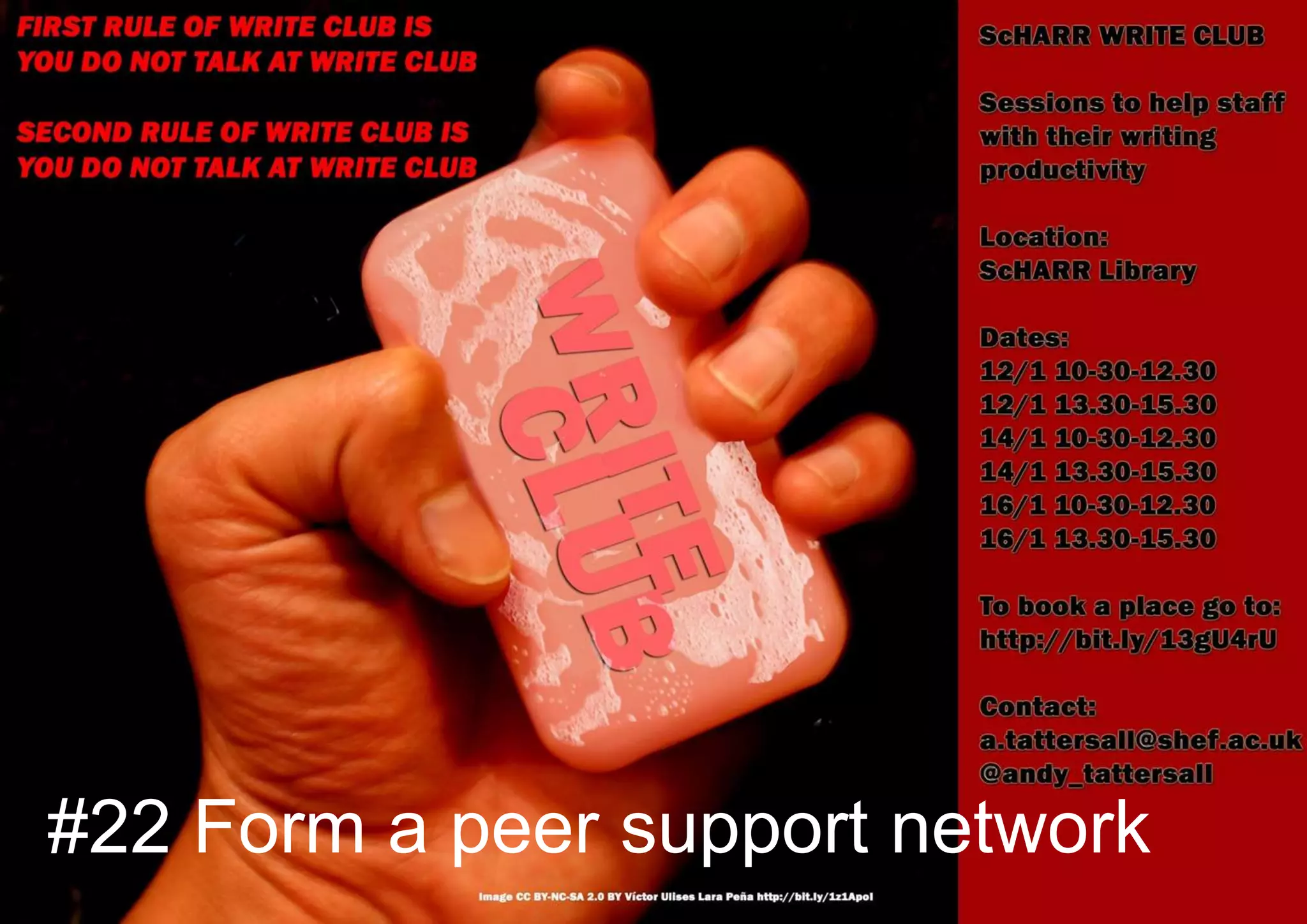 #22 Form a peer support network
 