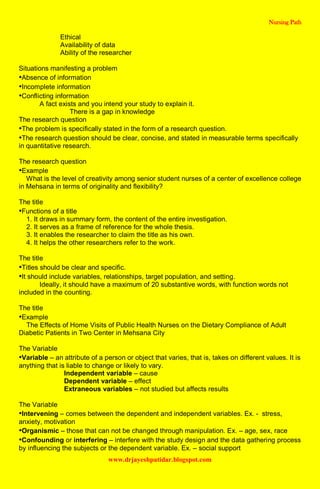 Research handouts | PDF