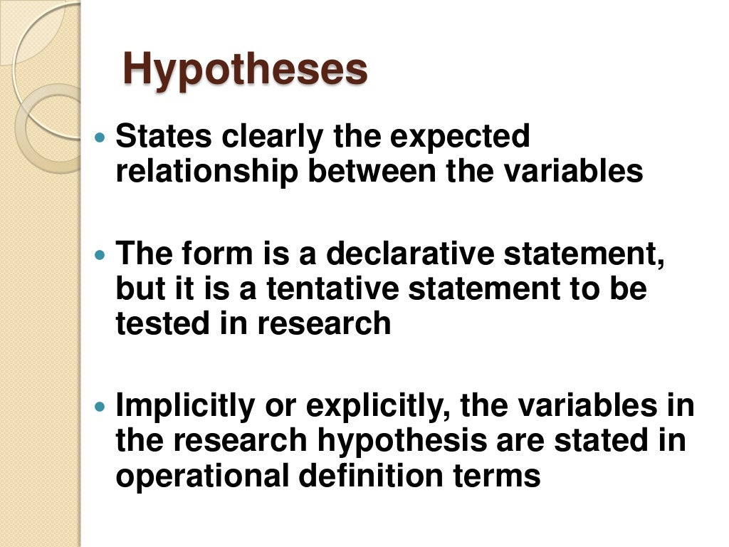 Hypothesis