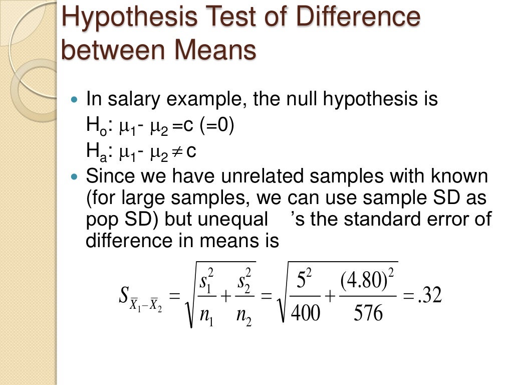 hypothesis theorem formula