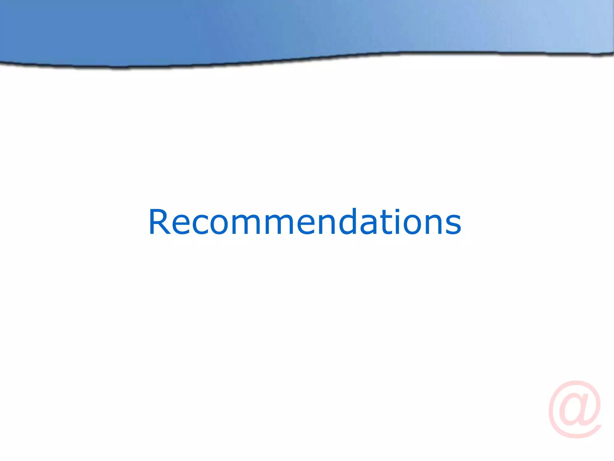 Recommendations 