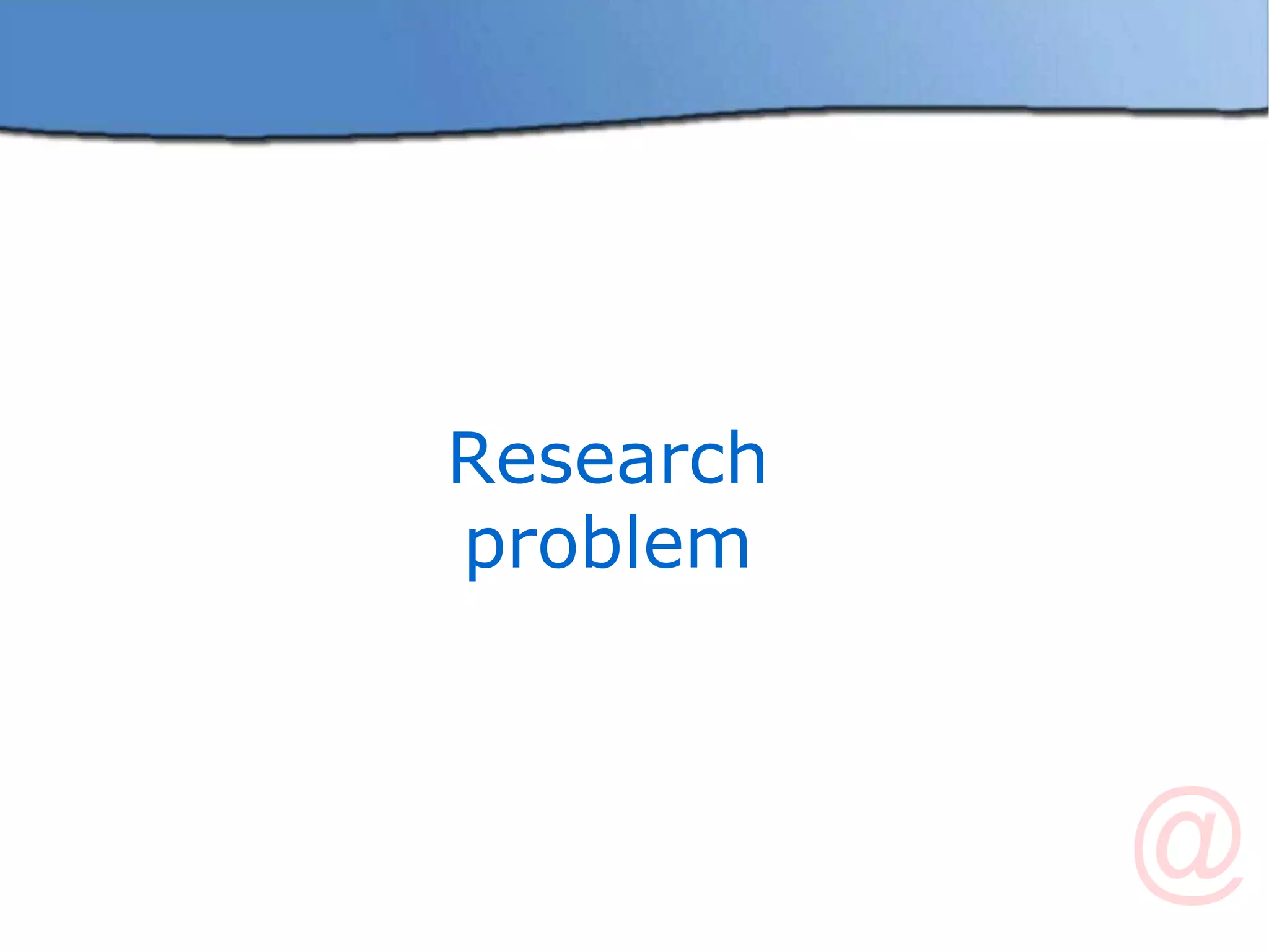 Research problem 