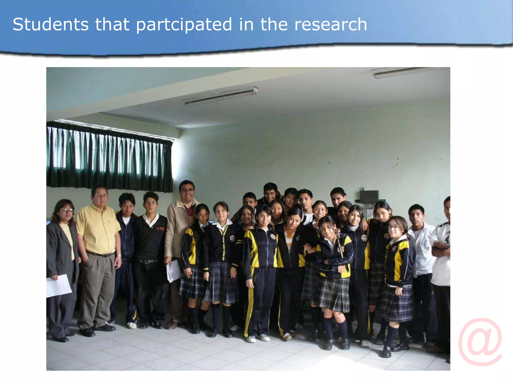 Students that partcipated in the research  