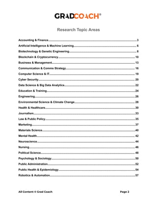 Mega List.pdf Research Idea Mega List - Feb 2024.pdf short note | PDF