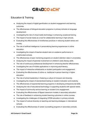 Mega List.pdf Research Idea Mega List - Feb 2024.pdf short note | PDF