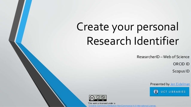 Research Id S University Of Cape Town Libraries