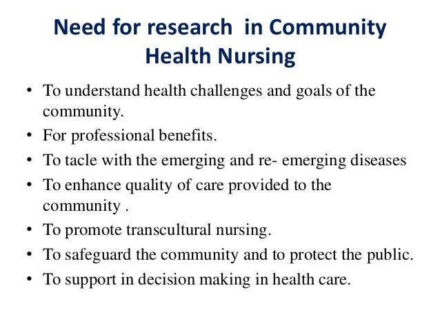 research on community health nursing