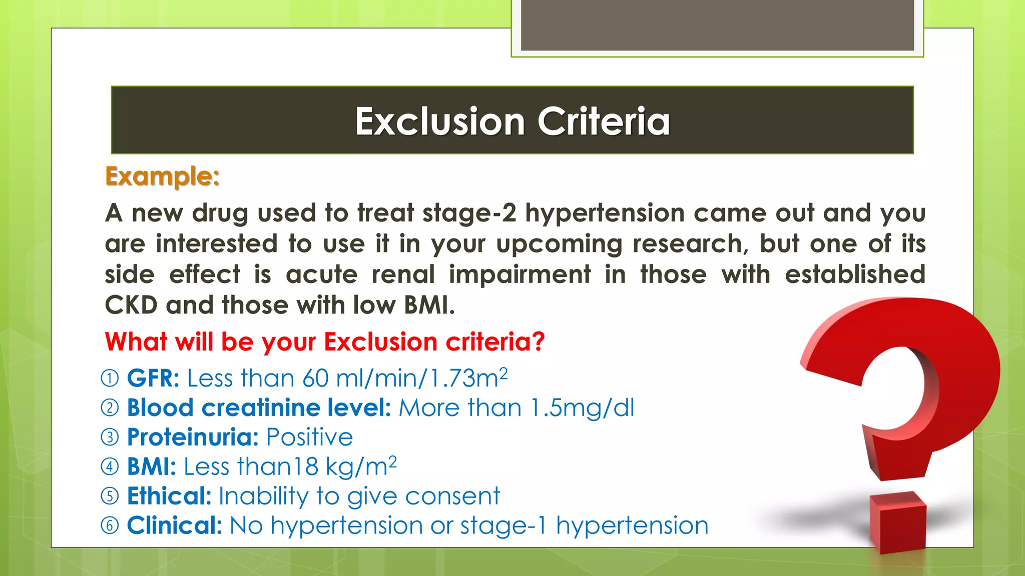 Research inclusion and exclusion criteria DrMajdi | PDF
