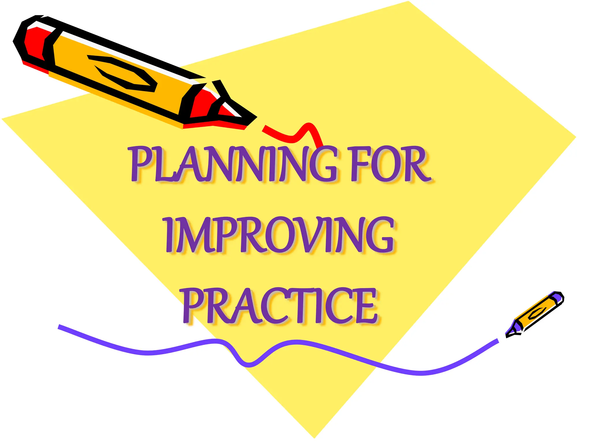 PLANNING FOR
IMPROVING
PRACTICE
 