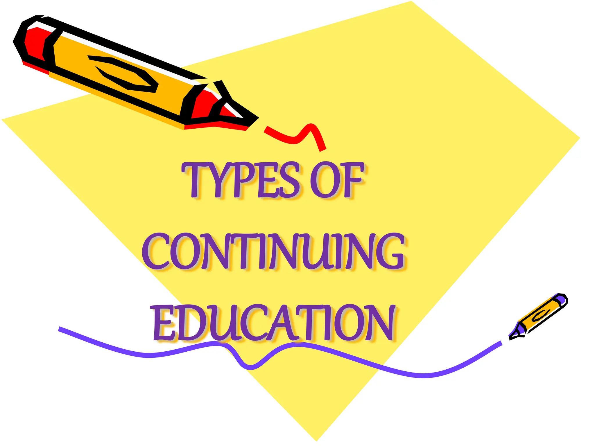 TYPES OF
CONTINUING
EDUCATION
 
