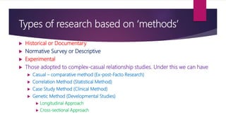 Normative Research Methods Research in education | PPTX