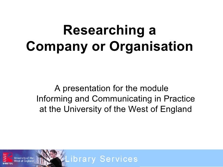 researching a company or organisation 2009 researching a company