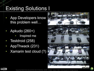 44CON 2014 - Researching Android Device Security with the Help of a ...