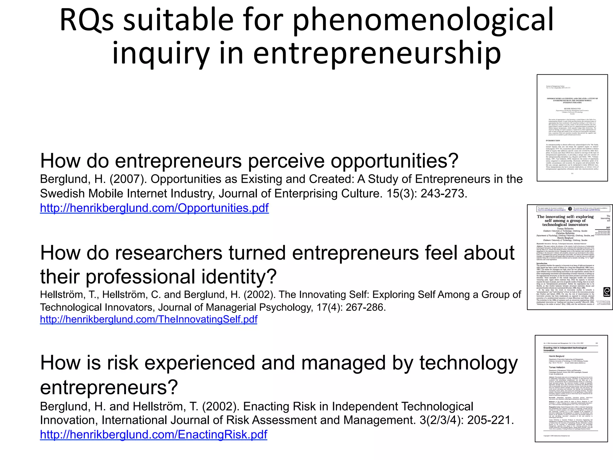 Phenomenology	
  in	
  Context	
  
 