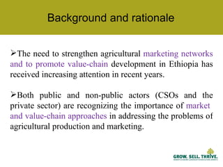 Characteristics of women’s collective action for enabling women's participation in agricultural markets: Preliminary findings from Ethiopia