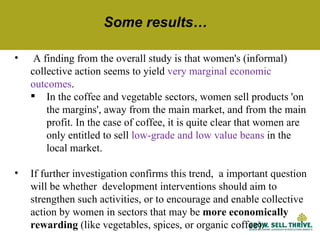 Characteristics of women’s collective action for enabling women's participation in agricultural markets: Preliminary findings from Ethiopia