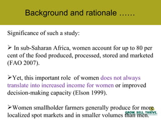 Characteristics of women’s collective action for enabling women's participation in agricultural markets: Preliminary findings from Ethiopia