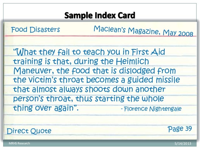making index cards