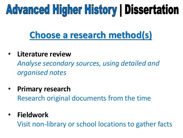 Advanced higher history dissertation help
