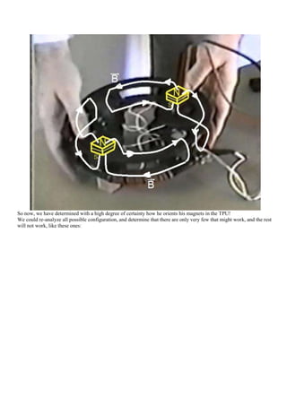 So now, we have determined with a high degree of certainty how he orients his magnets in the TPU!
We could re-analyze all possible configuration, and determine that there are only very few that might work, and the rest
will not work, like these ones:
 