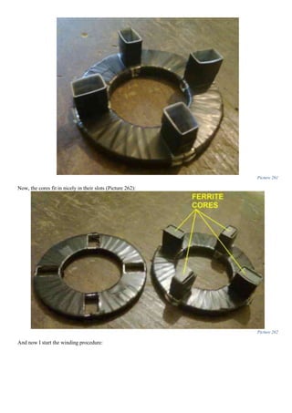 Picture 261
Now, the cores fit in nicely in their slots (Picture 262):
Picture 262
And now I start the winding procedure:
 
