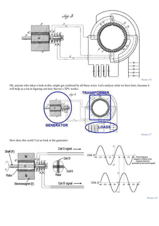 Picture 16
Ok, anyone who takes a look at this, might get confused by all these wires. Let's analyze what we have here, because it
will help us a lot in figuring out how Steven’s TPU works:
Picture 17
How does this work? Let us look at the generator:
Picture 18
 