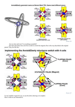 Picture 416
Are we clear until now? Is everything acceptable?
Ok. How does these four coils fire in order to switch the magnetic flux in the way described in the original
patent? They fire like this:
Picture 417
Let me simplify it again for you, in case the above drawing is to complex:
Here is what we are interested in:
 