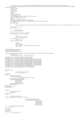 --$.pivot = [-xypos3,-xypos3,-new_z] --MAX YOUR ATTENTION HERE! REPOSITIONING THE PIVOT POINT ON THE THIRD COORDINATE OZ IS IMPORTANT
--THE BEND IS APPLIED ACORDING TO THE PIVOT POINT OF THE ENTIRE BOUNDING BOX. THIS MUST BE CENTERED ACORDING TO THE LONGEST DISTANCE, WHICH IS
FG3(FLOWER GAP LEVEL 3)
$.wirecolor = yellow
--$.pivot = [0,0,0]
rotate $ -45 z_axis
--rotate $ -90 y_axis
resetxform $
--close $ 1
maxOps.CollapseNode $ false
--rotate $ (ang_a) y_axis
my_scale=(plength/(6.28318530717958647d0*ideal_r[lvl+1]) as double)
--position it on poloidal direction ox corectly
shift=0
if ((mod lvl 2)==1 and flag!=1) then shift=1
posx=-(pwidth/2 as double)+(ang_b*r2*0.01745329251994329d0)
posy=-(plength/2 as double)+(ideal_r[lvl+1]*3.14159265358979323d0/tor_sph as double)*(shift)*(my_scale)
$.pos=[posx,posy,0]
for i=1 to (tor_sph-1) do
(
(copy $).pos.y=-(plength/2 as double)+(ideal_r[lvl+1]*3.14159265358979323d0/tor_sph as double)*(shift)*(my_scale)+i*((ideal_r[lvl+1]*6.28318530717958647d0)/tor_sph as double)
)
--join all magnetic flowers in a row
if (flag==1) then
(
g=$lvl0_mag_flower
all=execute ("$Lvl0_mag_flower0*")
)
else (g=execute ("$lvl" + lvl as string+ "_mag_flower")
all=execute ("$Lvl" + lvl as string+ "_mag_flower0*")
)
select g
a= for o in all where (o!=g) collect o
for o in a do (addAndWeld $ o -1)
scale $ [1,my_scale,1]
$.wirecolor = yellow
if (ang_b!=0 and ang_b!=180) do
(
g=copy $
rotate g 180 y_axis
rotate g 180 x_axis
g.pos.x = (pwidth/2 as double)-(ang_b*r2*0.01745329251994329d0)
g.pos.y=-g.pos.y
)
)
--$Ellipse001.modifiers[#Taper].primaryaxis = 0
--$Ellipse001.modifiers[#Taper].effectaxis = 1
--$Ellipse001.modifiers[#Taper].amount = -0.1ree
--plane length: plength width: pwidth lengthsegs: 48 widthsegs: 24 wirecolor: [86,86,86] pos: [0,0,0] name: "Main torus plane" isSelected: true
--rotate $ 90 y_axis
--actionMan.executeAction 0 "40077" -- Views: Hide Grids Toggle
build_magnetic_flower -1 -6.29341260317974431d0 0 6.29341260317974431d0
build_magnetic_flower 1 0 6.29341260317974431d0 12.74456697675817935d0
build_magnetic_flower 2 6.29341260317974431d0 12.74456697675817935d0 19.53154156505148393d0
build_magnetic_flower 3 12.74456697675817935d0 19.53154156505148393d0 26.87970847710112891d0
build_magnetic_flower 4 19.53154156505148393d0 26.87970847710112891d0 35.10624783548284463d0
build_magnetic_flower 5 26.87970847710112891d0 35.10624783548284463d0 44.70690080363279390d0
build_magnetic_flower 6 35.10624783548284463d0 44.70690080363279390d0 56.55372154508091360d0
build_magnetic_flower 7 44.70690080363279390d0 56.55372154508091360d0 72.44605380140855226d0
build_magnetic_flower 8 56.55372154508091360d0 72.44605380140855226d0 97.27323810765686261d0
build_magnetic_flower 9 72.44605380140855226d0 97.27323810765686261d0 180
build_magnetic_flower 10 97.27323810765686261d0 180 -97.27323810765686261d0
g= $lvl0_mag_flower
select g
a= for o in $lvl* where (o!=g) collect o
for o in a do (addAndWeld g o -1)
g.pivot=[0,0,0]
resetxform g
maxOps.CollapseNode g false
addmodifier g (Bend bendaxis: 0)
g.modifiers[#Bend].gizmo.pos = [0,0,0]
pmin=getModContextBBoxMin $ $.bend
pmax=getModContextBBoxMax $ $.bend
pmin[1]=-pmax[1]
pmin[2]=-Plength/2
pmax[2]=-pmin[2]
setModContextBBox $ $.bend pmin pmax
g.bend.bendangle = 360
$.pivot=[0,0,-r2]
dif=abs($.pivot.z-$.center.z)
$.center=[0,0,dif]
resetxform $
maxOps.CollapseNode $ false
clearselection()
g=$lvl0_mag_flower
select g
addmodifier $ (Bend bendaxis: 1)
$.modifiers[#bend].gizmo.rotation += quat 0 0.707107 0 0.707107
pmin=getModContextBBoxMin g g.bend
pmax=getModContextBBoxMax g g.bend
pmin[2]=-Plength/2
pmax[2]=-pmin[2]
pmin[1]=-pmax[3]
pmax[1]=pmax[3]
pmin[3]=-pmax[3]
setModContextBBox g g.bend pmin pmax
g.bend.bendangle = 360
$.pivot=$.center
$.center=[0,0,0]
rotate $ 90 y_axis
resetxform $
maxOps.CollapseNode $ false
 