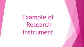 writing research instrument