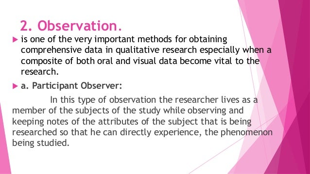 research instrument for observation