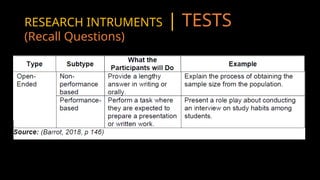 Research Instrument In Quantitative Research Example RESEARCH INSTRUMENTS (Quantitative Research).pptx