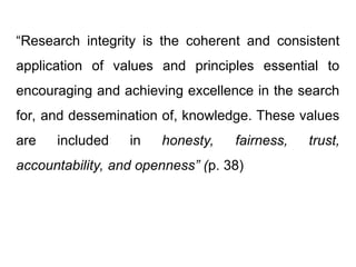 Research Integrity Principles Business research methods Research Integrity Anna university | PPT