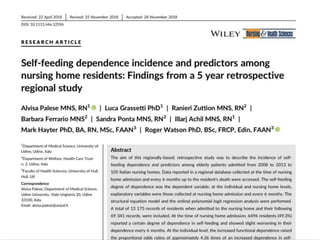 Research into mealtimes and older people with dementia | PPTX