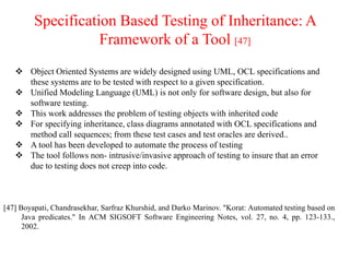 Research issues in object oriented software testing | PPTX