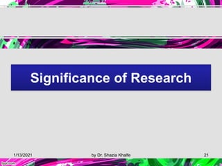 Research & its importance