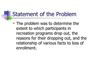 Research lesson problem statement | PPT