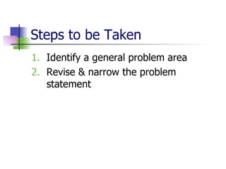Research lesson problem statement | PPT