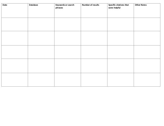 research log template