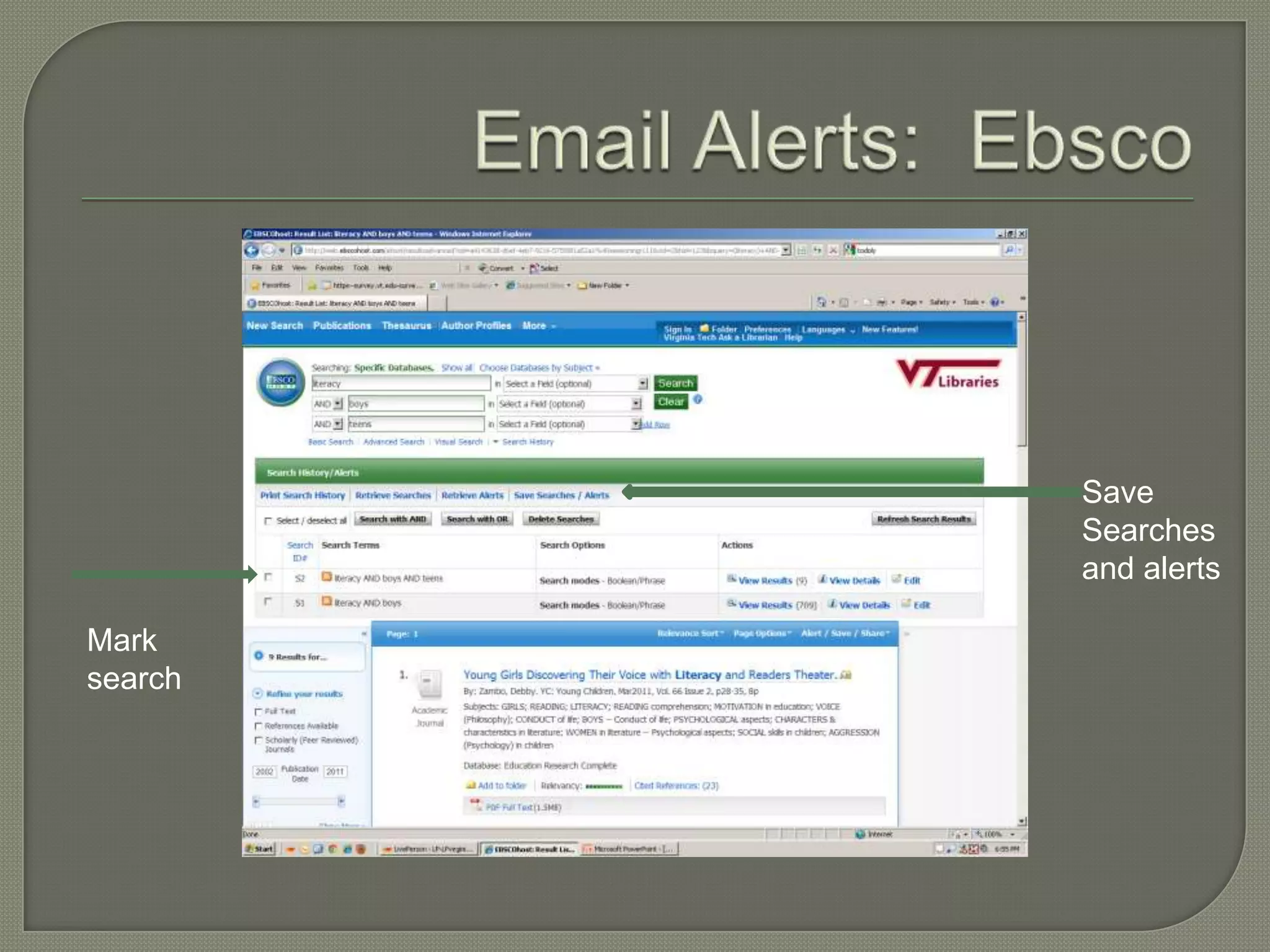 Save
         Searches
         and alerts

Mark
search
 