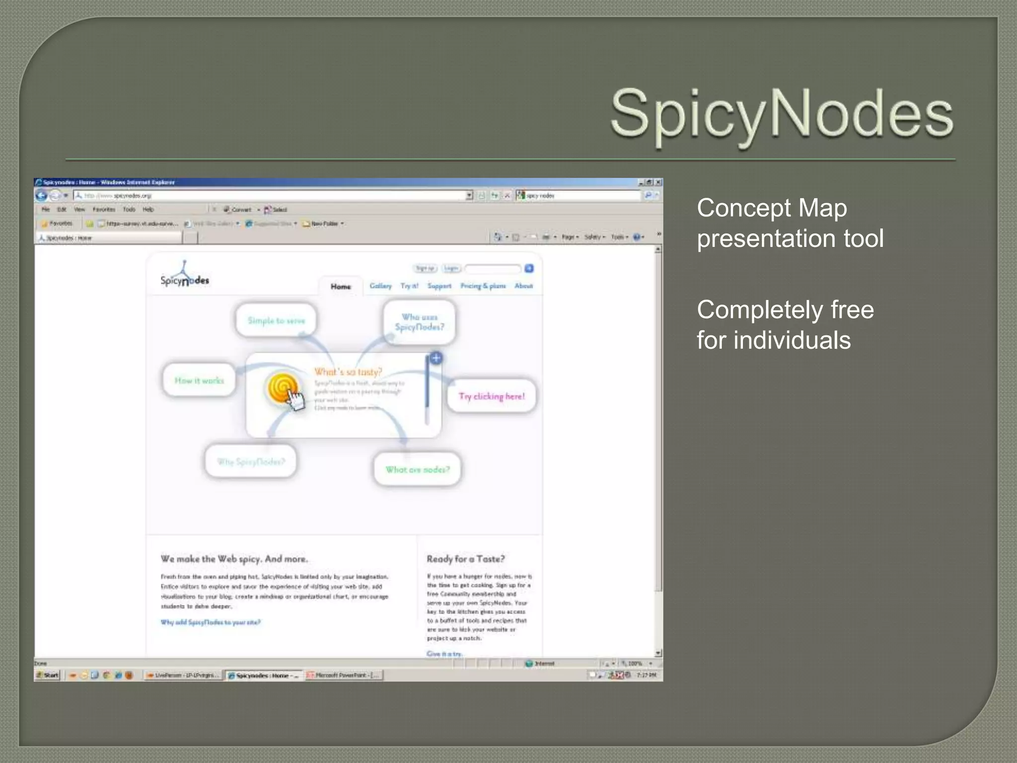 Concept Map
presentation tool

Completely free
for individuals
 